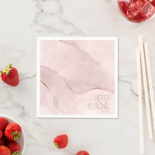 Dreamweaver Waterverf Abstracte bruiloft Blush ID8 Servet (Insitu)