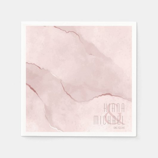 Dreamweaver Waterverf Abstracte bruiloft Blush ID8 Servet (Voorkant)