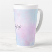Dreamweaver Waterverf Pink Blue Turquoise Latte Mok (Rechterhoek)