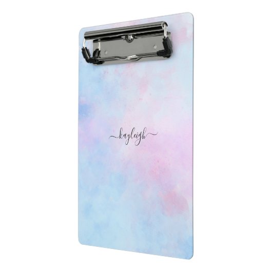 Dreamweaver Waterverf Pink Blue Turquoise Mini Klembord (Angled2)