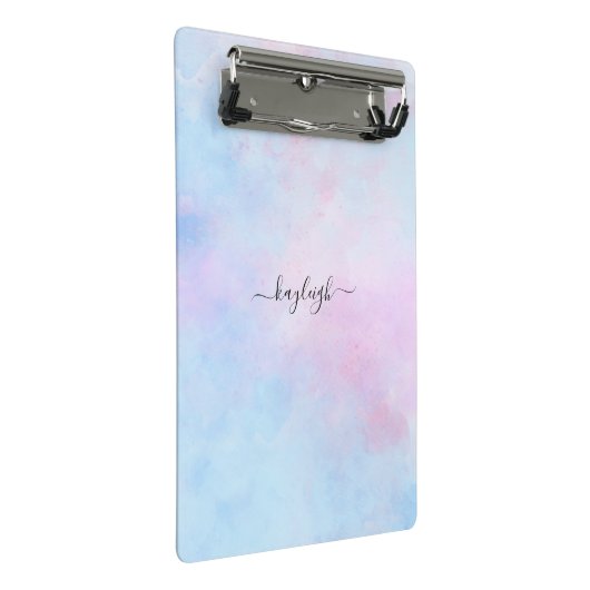 Dreamweaver Waterverf Pink Blue Turquoise Mini Klembord (Schuin)