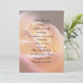 Dreamweaver Yellow Rose Floral Wedding Invite Kaart (Staand voorkant)