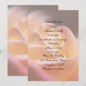 Dreamweaver Yellow Rose Floral Wedding Invite Kaart (Voorkant / Achterkant)