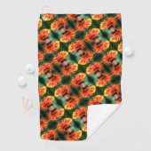 Dreamweaver Zinnia Flower Pattern Golfhanddoek (Insitu)