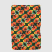 Dreamweaver Zinnia Flower Pattern Golfhanddoek (Voorkant)
