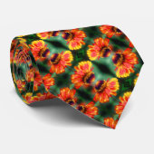 Dreamweaver Zinnia Flower Pattern Stropdas (Opgerold)