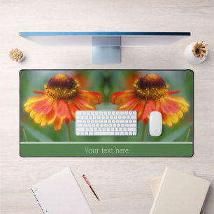Dreamweaver Zinnia Flower Personalized Bureaumat