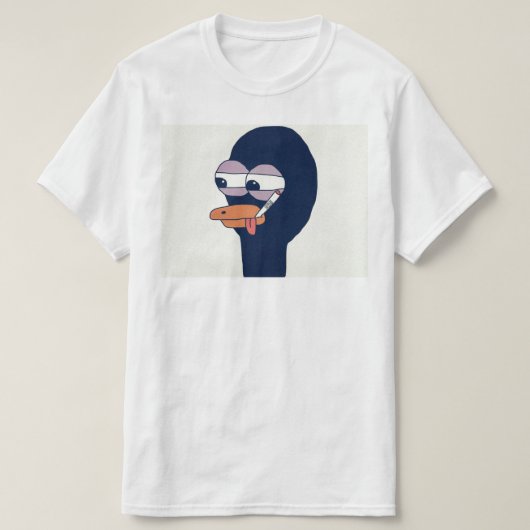 DreamweaverSupply Smoking Duck Mannen White T-Shir T-shirt (Design voorkant)