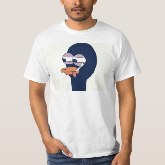 DreamweaverSupply Smoking Duck Mannen White T-Shir T-shirt (Voorkant)