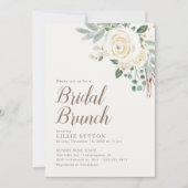 Dreamwhite Winter Floral Bridal Brunch Invitation (Devant)