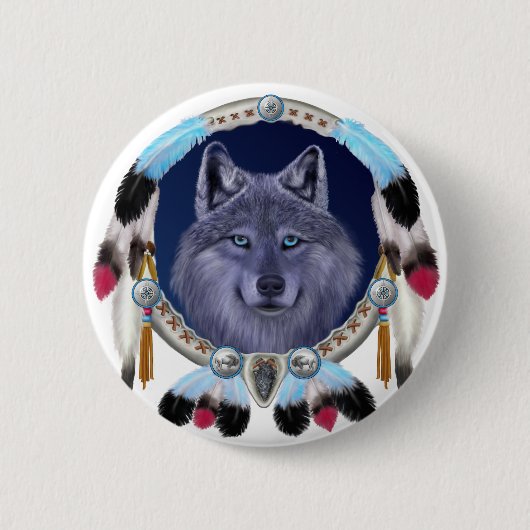 DREAMWOLF RONDE BUTTON 5,7 CM (Voorkant)