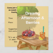 Dreamy Afternoon Invitation – Sweet Fruit & Friend (Devant / Derrière)