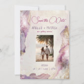 Dreamy Aquarella Save the Date Kaart (Voorkant)