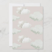Dreamy Beige Heaven Sent Baby Shower Kaart (Achterkant)