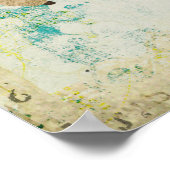 Dreamy Blue Camels Art Poster (Coin)