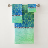 Dreamy Blue Green Mermaid Diamond Bling (En situation)