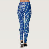 Dreamy Blue Lotus  Chinoiserie Leggings (Achterkant)
