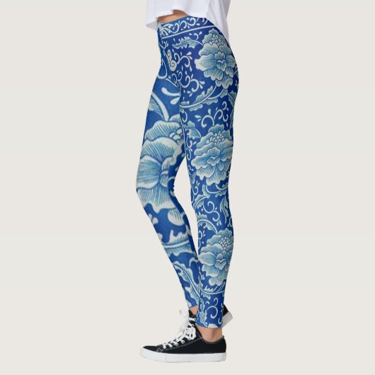 Dreamy Blue Lotus  Chinoiserie Leggings (Links)