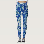 Dreamy Blue Lotus  Chinoiserie Leggings (Voorkant)