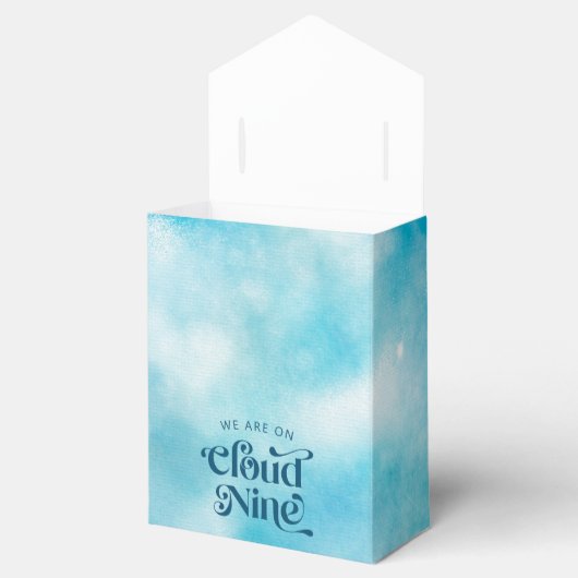 Dreamy Blue Sky Cloud Negen 9e verjaardag Bedankdoosjes (Geopend)