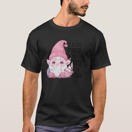 Dreamy Blush Christmas Snowman T-shirt (Voorkant)