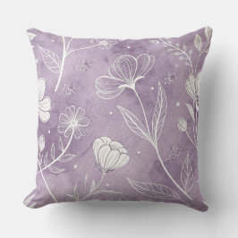 Dreamy Botanical Floral Throw Pillow Kussen