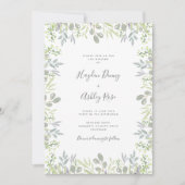 Dreamy botanical greenergie Faire-part de mariage (Devant)