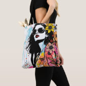 Dreamy Botanical Portrait Art 🦋 Draagtas (Dichtbij)