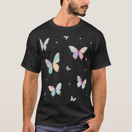 Dreamy Butterfly Watercolor T-Shirt Designs (Devant)