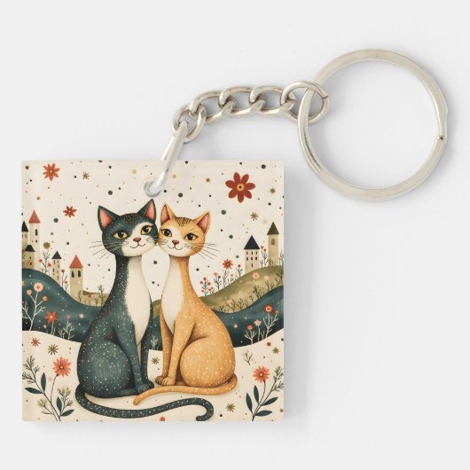 Dreamy Cats Sleutelhanger (Achterkant)