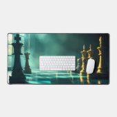 Dreamy Chess Scene Mat - Deep Turquoise Imaginaire (Clavier et souris)