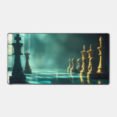 Dreamy Chess Scene Mat - Deep Turquoise Imaginaire (Recto)