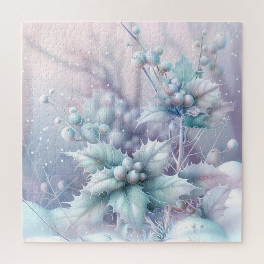 Dreamy Christmas Holly Puzzle (Vertical)