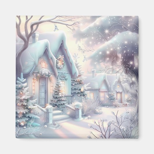 Dreamy Christmas Village Magnet (Devant)