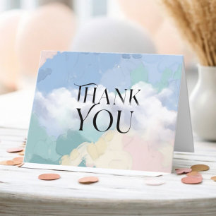 Dreamy Cloud Nine Pastel Baby shower Bedankkaart