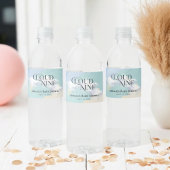 Dreamy Cloud Nine Pastel Baby shower Waterfles Etiket