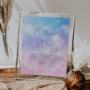 Dreamy Cloud Vrijgezellenfeest Aangepast bord Poster