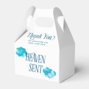 Dreamy Clouds Heaven heeft Boy Baby shower gestuur Bedankdoosjes