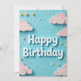 Dreamy Clouds Verjaardag Kaart