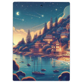 Dreamy Coastal Night Klembord (Achterkant)