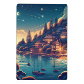 Dreamy Coastal Night Mini Klembord (Achterkant)