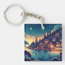 Dreamy Coastal Night Sleutelhanger