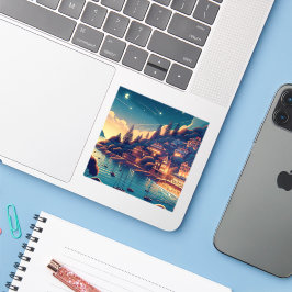Dreamy Coastal Night Sticker