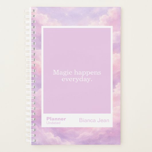 Dreamy Cotton Candy Cloudscape Block Quote Small Planner (Voorkant)