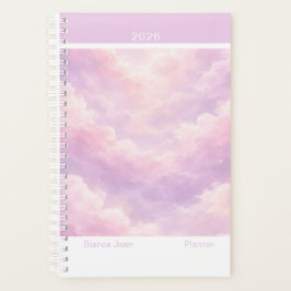 Dreamy Cotton Candy Cloudscape Modern Small Planner