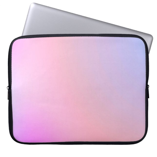 Dreamy Cotton Candy Pastel Gradient Laptop Sleeve (Voorkant)