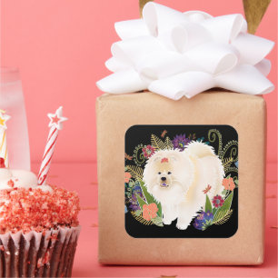 DREAMY CREAMY cream chow Vierkante Sticker