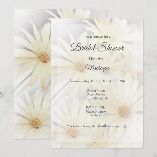 Dreamy Daisies 2 Invitation (Devant / Derrière)