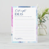 Dreamy Date Night Ideas Bridal Shower Game Card Kaart (Staand voorkant)