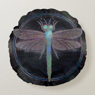 Dreamy Dragonfly “Messenger of Quantum Flight” Rond Kussen